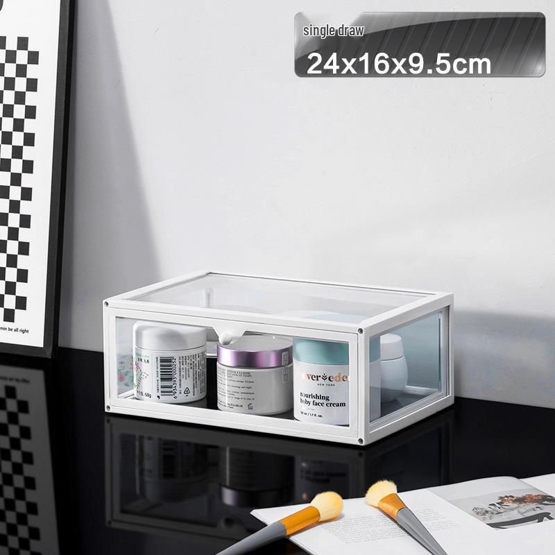Luxury Glass Cosmetic Organizer - Dustproof Storage for Skincare, Lipsticks, and Masks