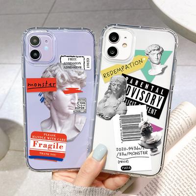 Schöne Mode Animation Soft Phone für Iphone 12 13 Mini XR 14 Max 11 XS 6 Pro X 6 s 7 Plus 8 gerade weiche TPU Silikon Silikon Fall Abdeckung