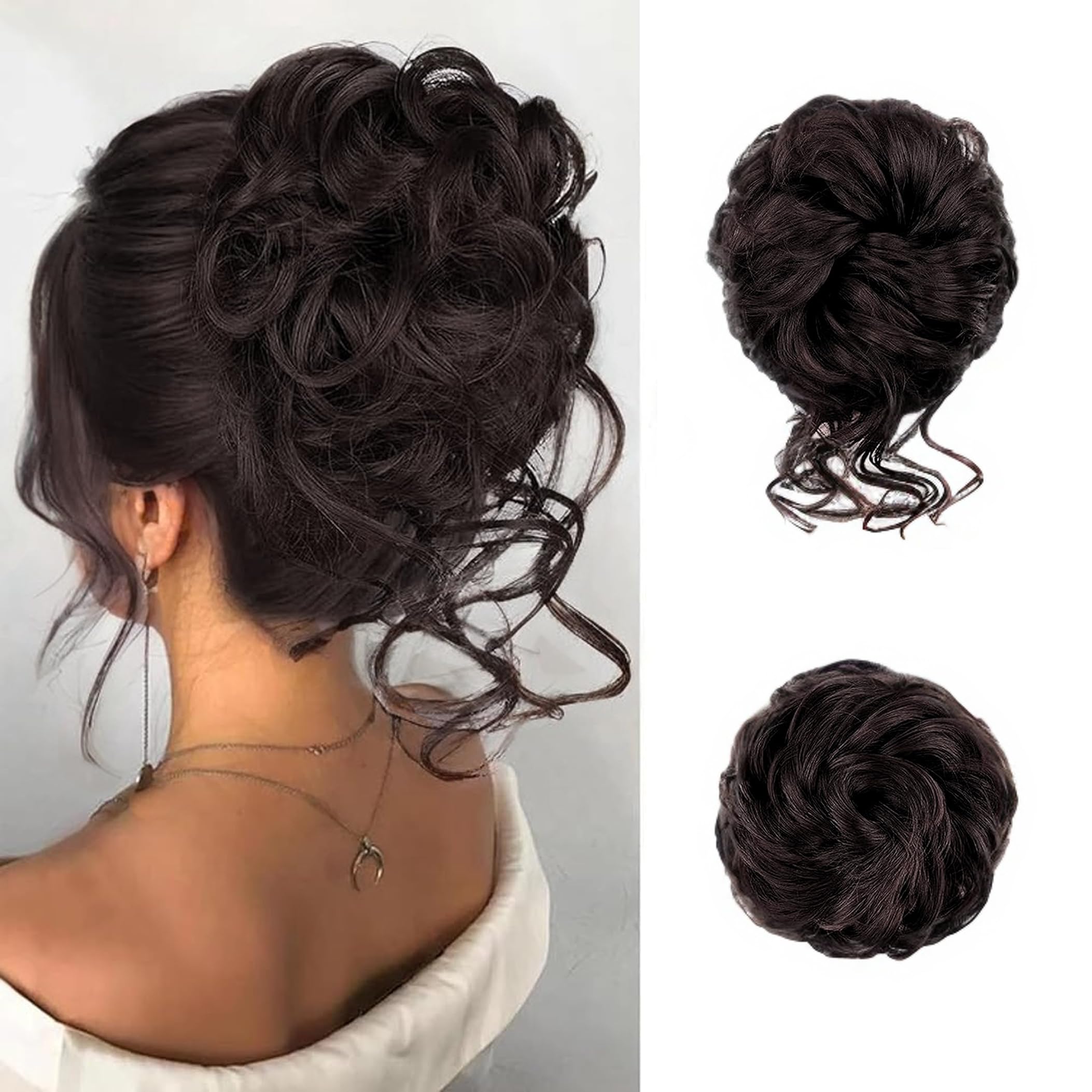 

GFun Bun Set of Perfect for and Engagement Chinese Partial Dark Brown Wig, 2, Large, Kimono, Weddings, Cosplay, Shichi-Go-San, Coming-of-Age темно-коричневого