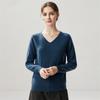 Lekasha Women's Cashmere Goat Wool V-Neck Pullover: Autumn/Winter Plain, Solid Color, Loose Fit Base Layer.