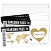 1Set Boarding Pass Scratch Off Game Card with Envelope Travel Ticket Surprise Gift for Wedding Birthday Party Christmas Holiday