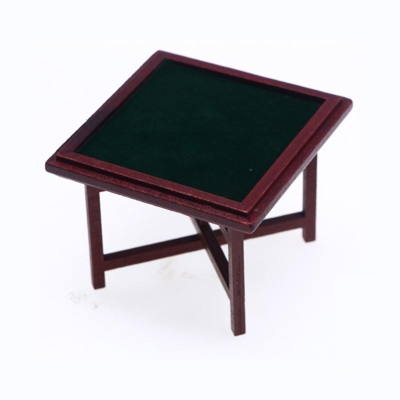 Realistic Clothes Mahjong Table Realistic Pretend Play for Kids Table and Chairs Model Toy 1:12 Doll House Accessories