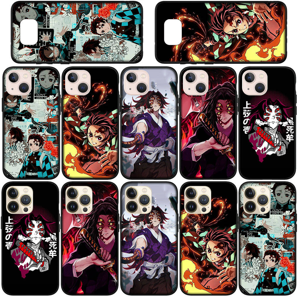 Handyhülle für Samsung Galaxy S25 S24 S23 iPhone 16 15 Xiaomi Redmi Note 14 13 12 16E X Pro Max OPPO Moto Huawei Kokushibo Tanjirou Demon Slayer Hülle