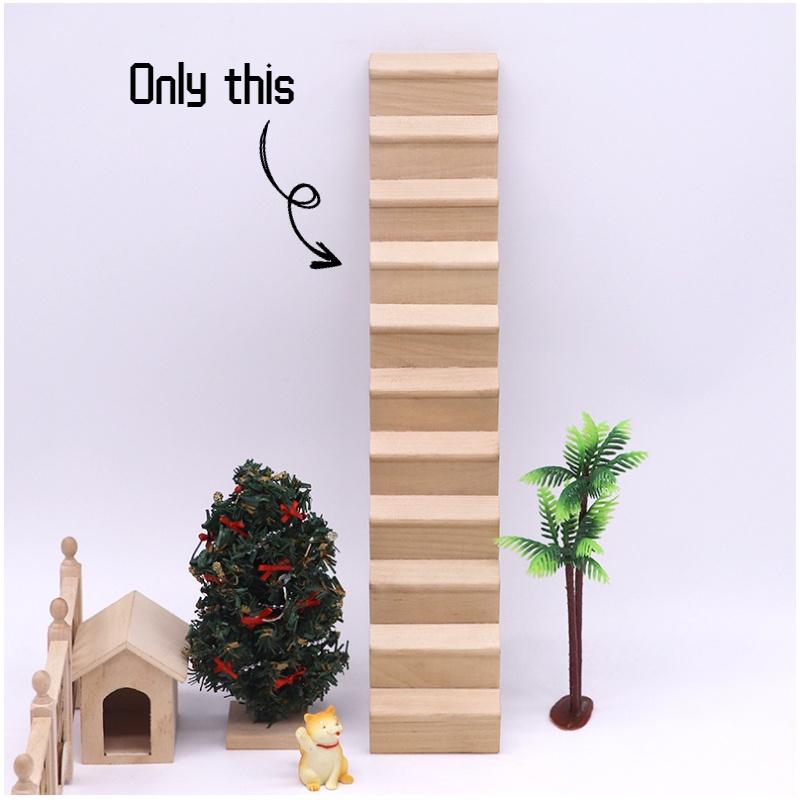 Сучасний ляльковий будиночок Мініатюрні меблі Дерев'яні міні-сходи для лялькового будиночка 1:12