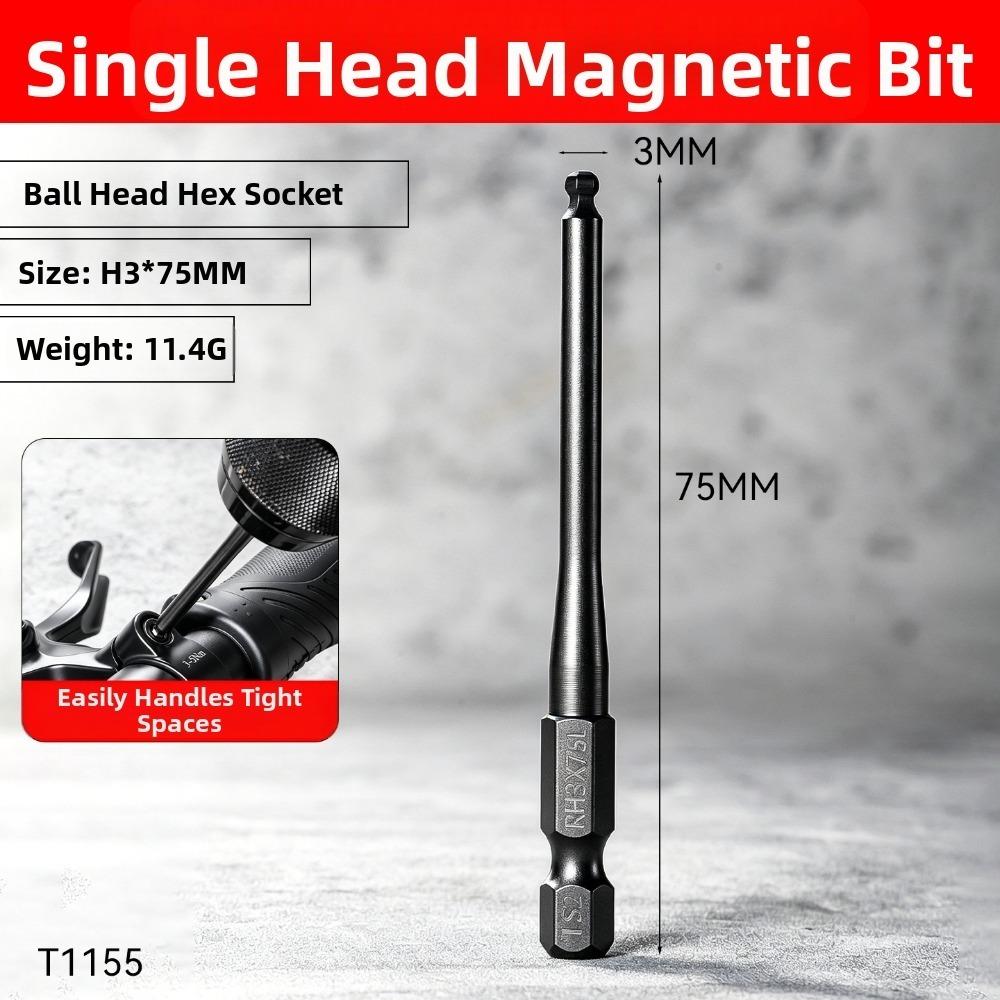 Steel Hex Screwdriver Bit Reduced Shank Magnetic Driver Bit New Power Tool Accessories
