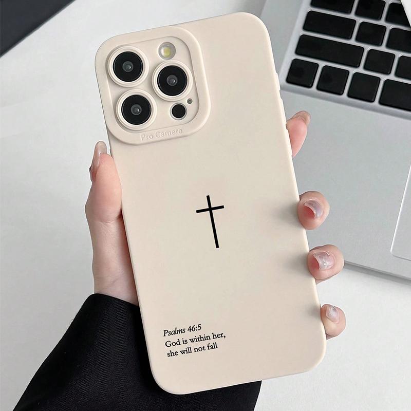Psalm 46:5 Cross Christian Stylish Aesthetic Phone Case For iPhone 17 16 15 14 13 12 11 Pro Max XS X XR 7 8 Plus 16E 17Air Cover