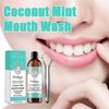 Kokosnuss Minze Mundspülung zum Ölziehen Alkoholfrei Zahnaufhellung Frischer Atem Zungenschaber Set Mundgesundheitspflege