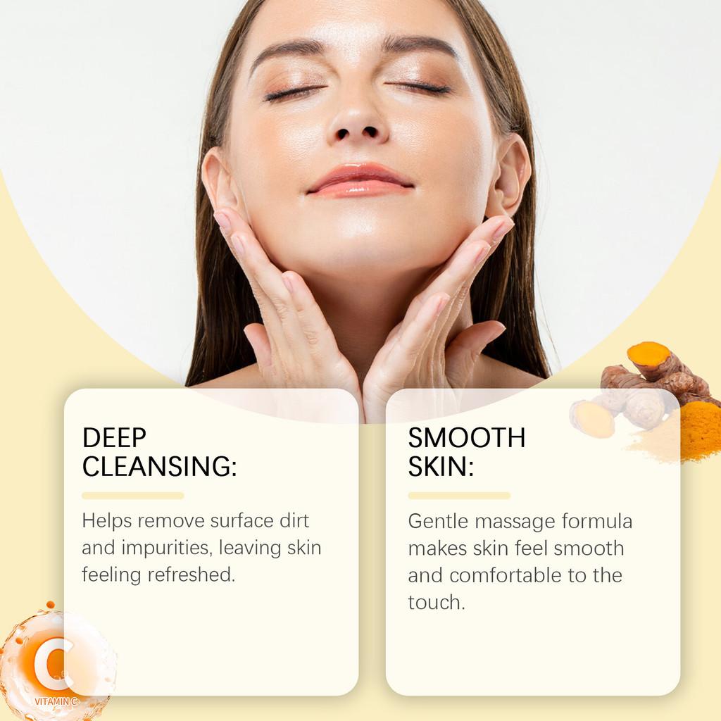 Ouhoe Ginger Turmeric Exfoliating Facial Scrub Gentle Renewal For Smooth Radiant Skin