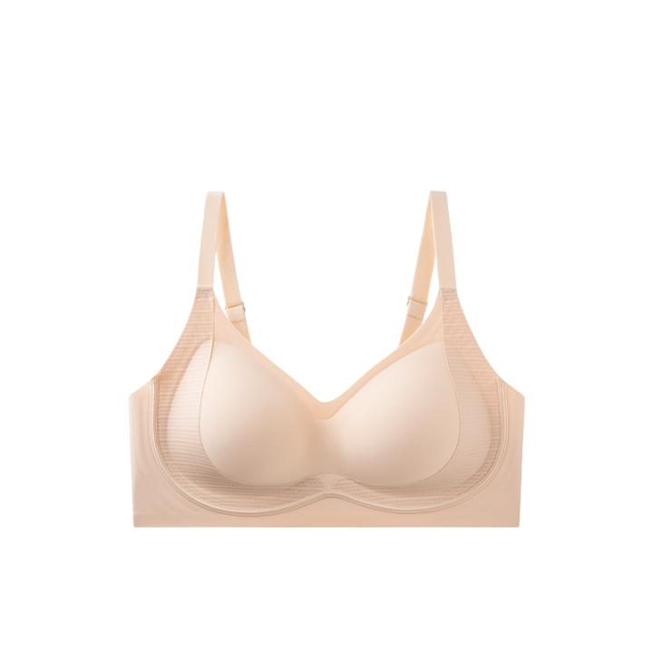New thin seamless anti-gravity anti-sagging no steel ring upper support breast bra