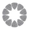 10Pcs High Quality Wool Felt Picks Plectrums 3mm for Guitar Ukulele(Grey)