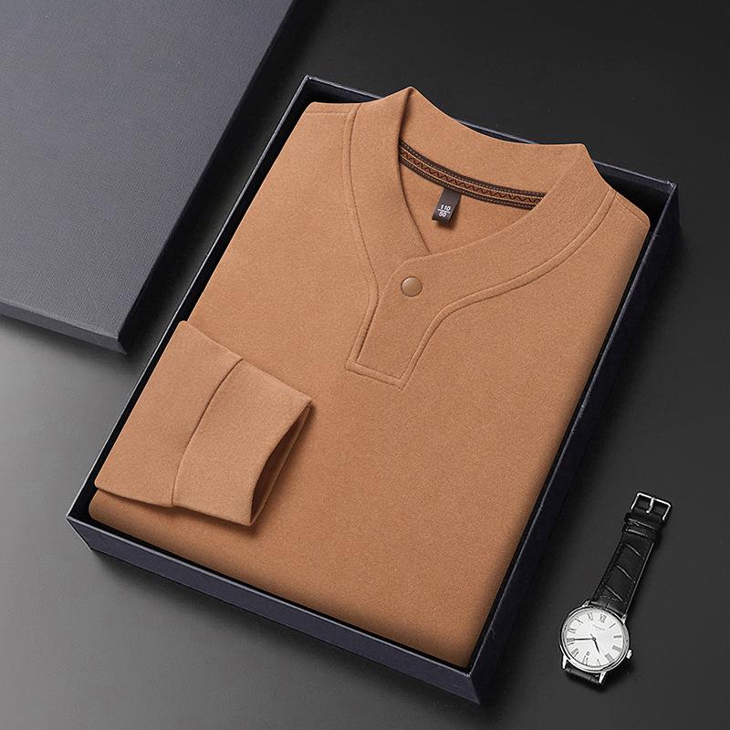 Herr Mellantjock Dubbelsidig Tysk Sammet Långärmad Tröja