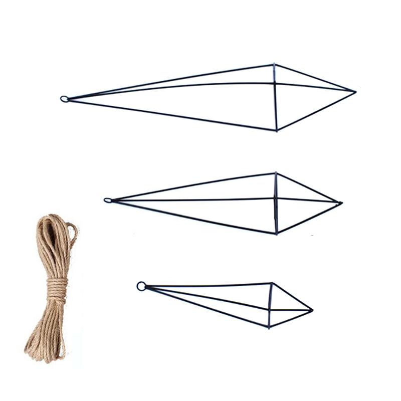 Metal Geometric Hanging Air Plant Holder Rack Air Pineapple Iron Hanging Support