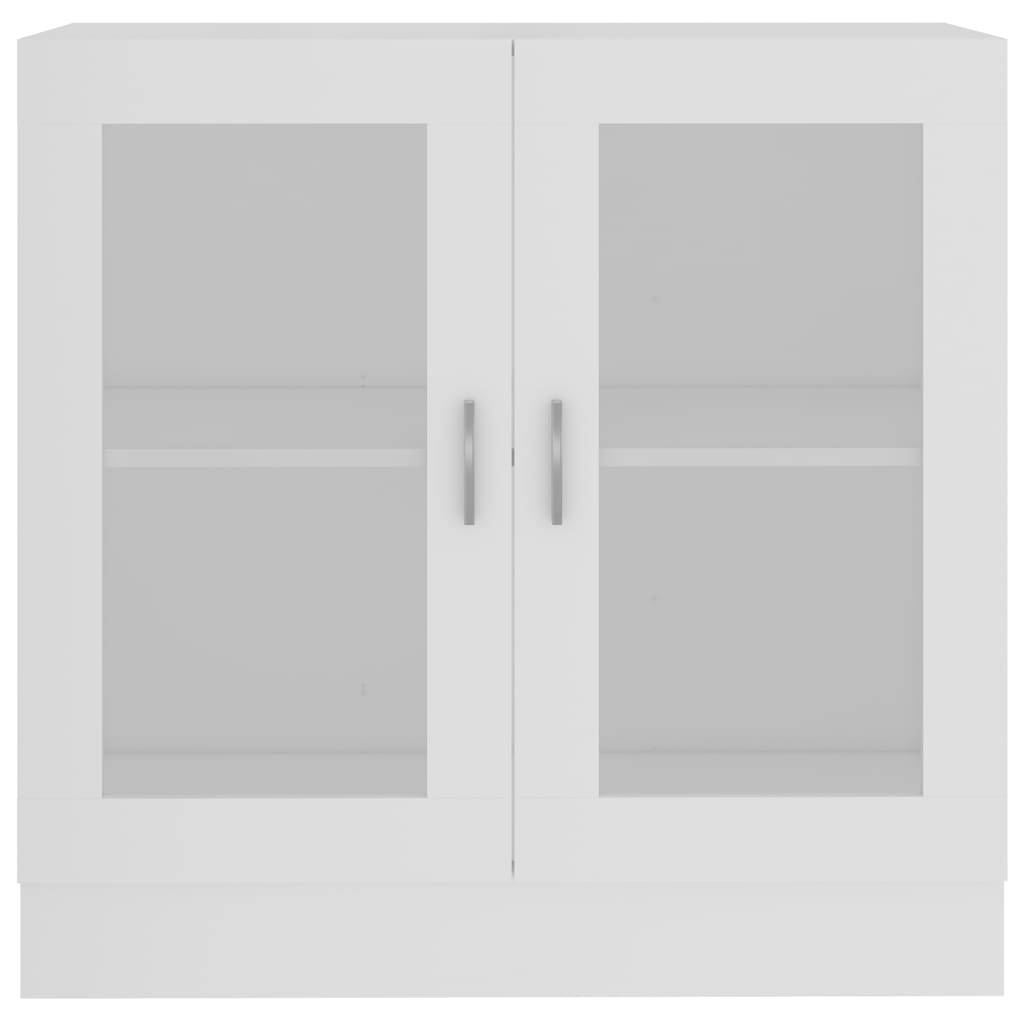 vidaXL Vitrinenschrank Weiß 82,5x30,5x80 cm Holzwerkstoff