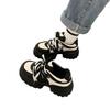 Schwarze Dad-Schuhe Damenschuhe neu Frühling kleine Höhenerhöhung vielseitige Plateausneaker
