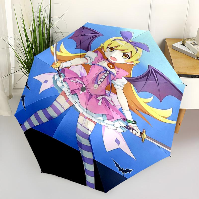 

1pc Halloween Batgirl Outdoor Umbrella - Automatic Opening/Closing, Portable 3-Fold Design, 8-Rib Iron Frame - Perfect Gift for Fans, Travelers,