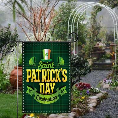 Buon Giorno di San Patrizio Bandiera da Giardino Segno Verticale da Cortile per Patio Prato