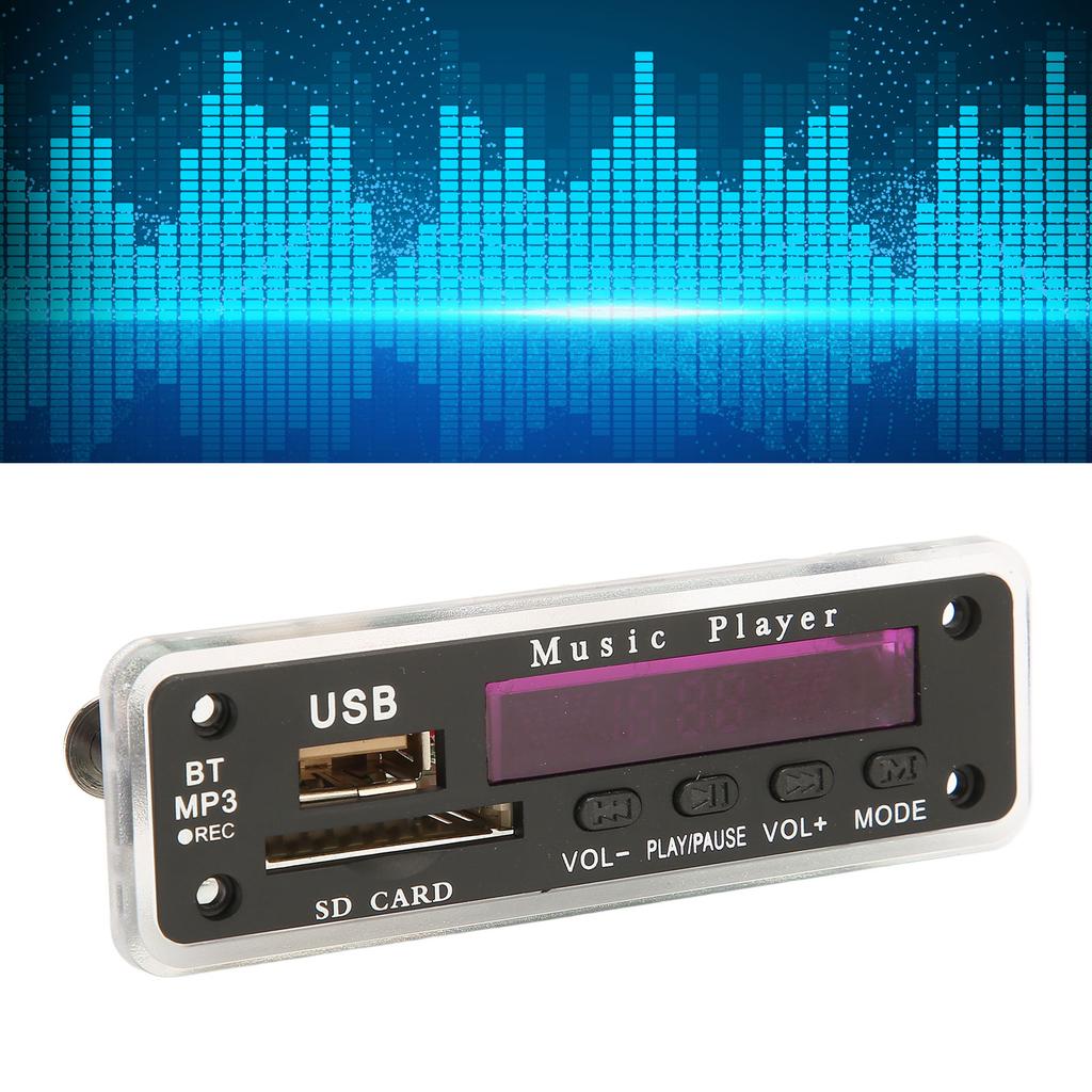 12V   5.0 Decoding Board Support   Card USB FM     Recording Call Back MP3 Decoding Board Module