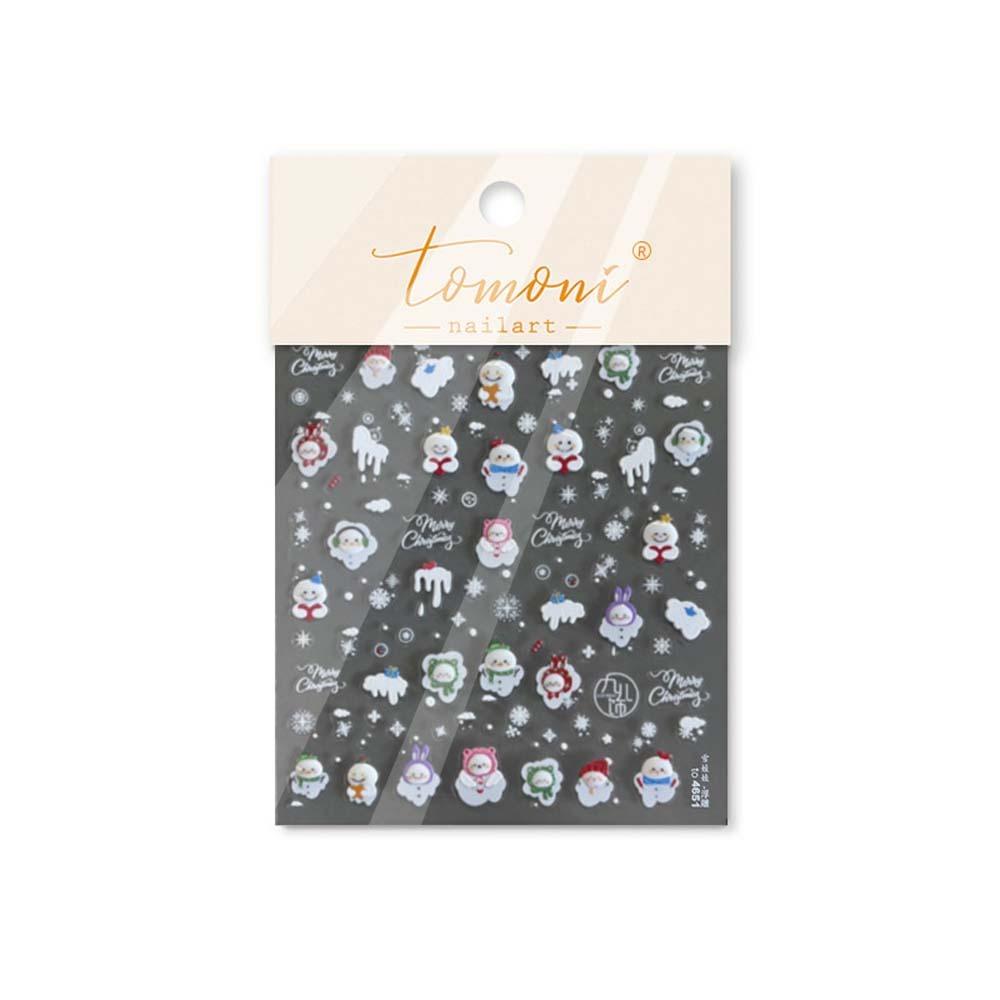 5D  Christmas Nail Sticker Nail Accessories Xmas Nail Decoration  Winter