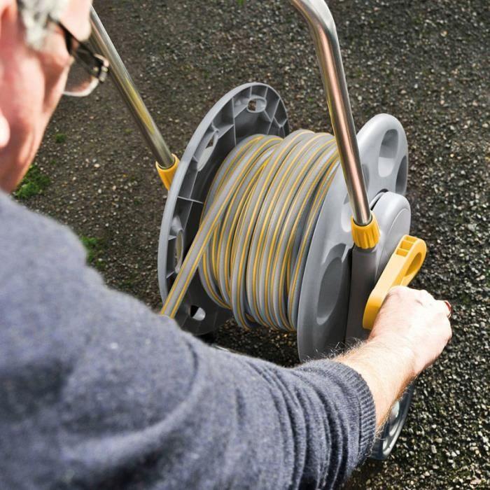 Chariot Dévidoir Équipé Tuyau Ø15mm 30m 2432 HOZELOCK - Chariot Équipé De Tuyau De Qualité Tricoté 4 Couches