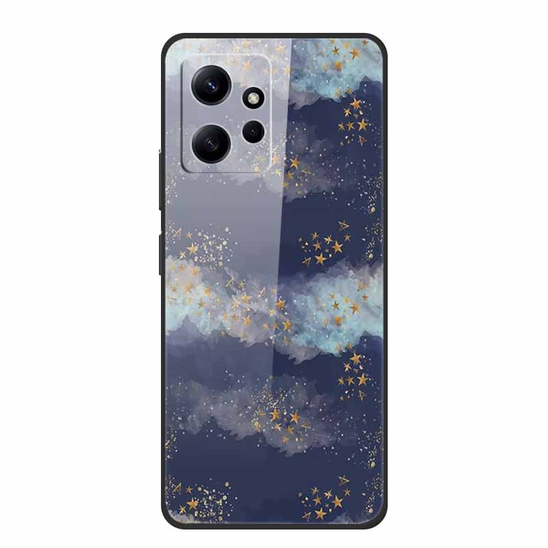 Marble For Redmi Note 12 4G Glass Case Tempered Back Cover Hard Cases For Xiaomi Redmi Note12 4G Protective Shell Colorful Capa