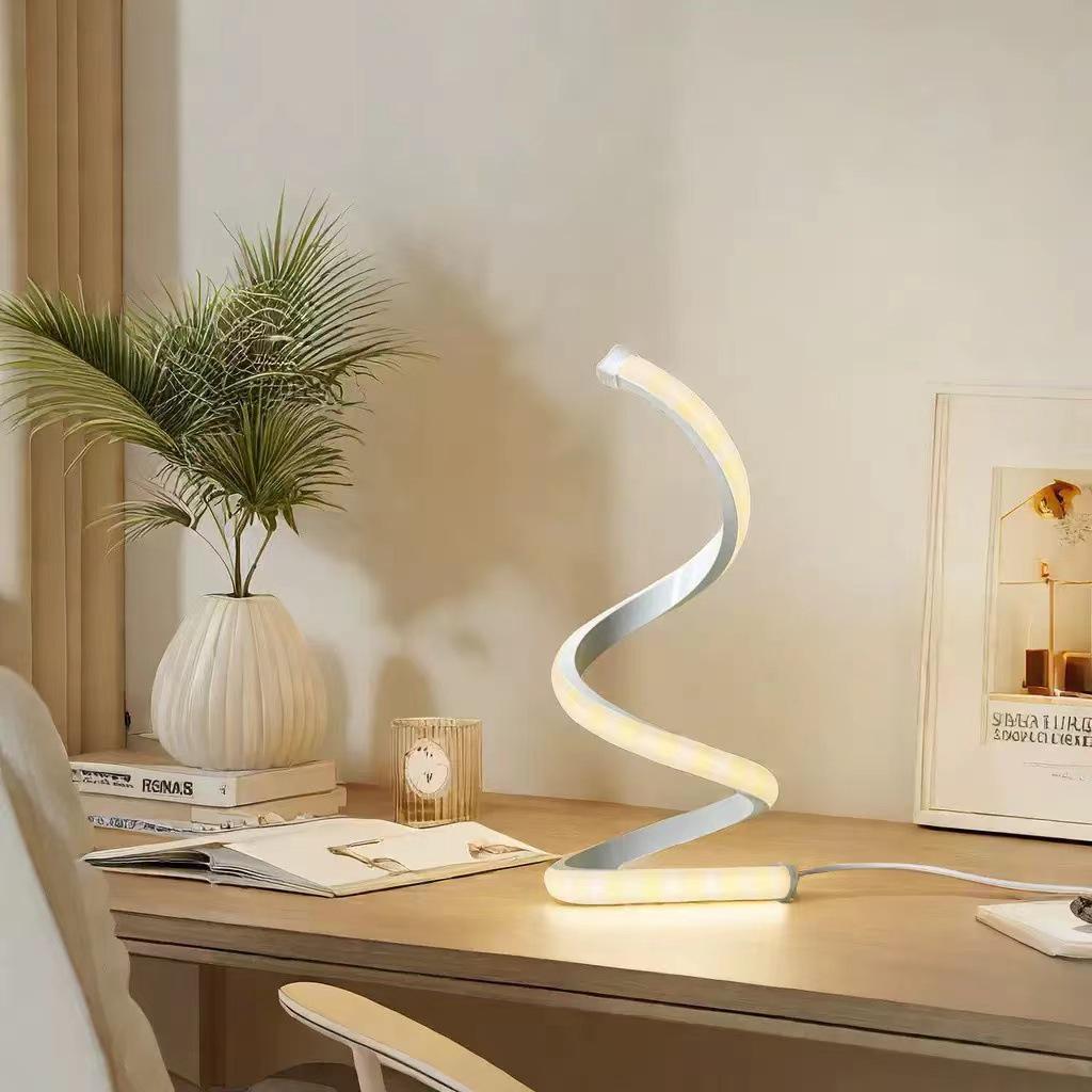 2025 Cross-border E-commerce: Modern Spiral, Adjustable LED, & USB Desk Lamps