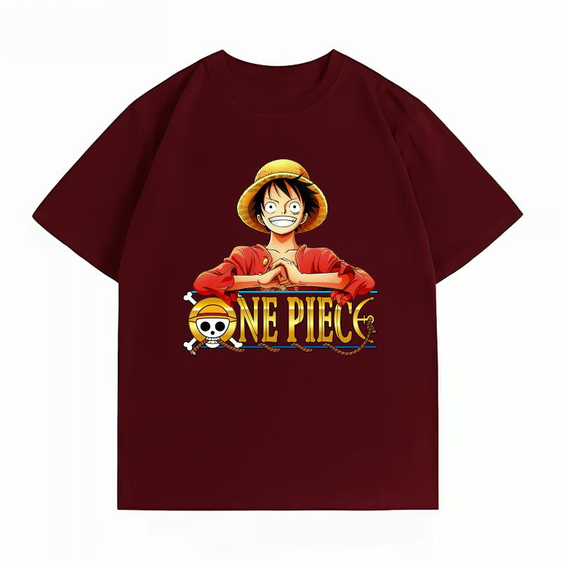 Unisex's Clothing New 100% Cotton Breathable Summer T-Shirt One Piece Luffy Print Casual Streetwear Unisex's T-Shirt