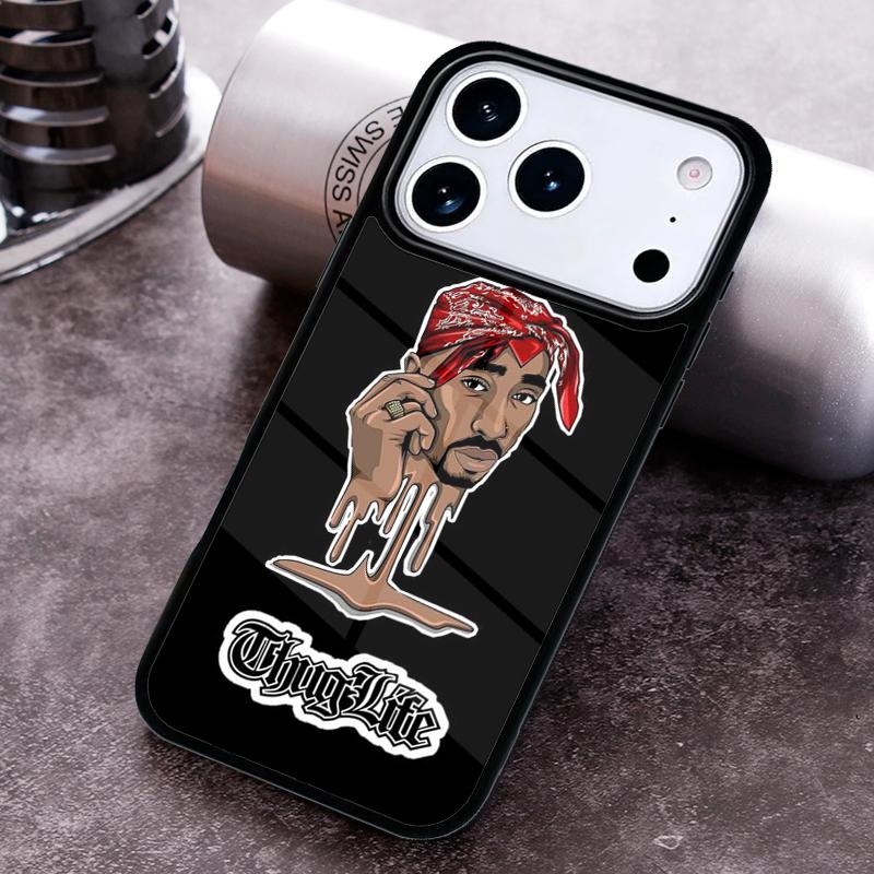 2Pac Hip Hop Singer Phone Case For iPhone 17 16 15 14 13 12 11 Pro Max Plus 17Air Soft Silicone Cover
