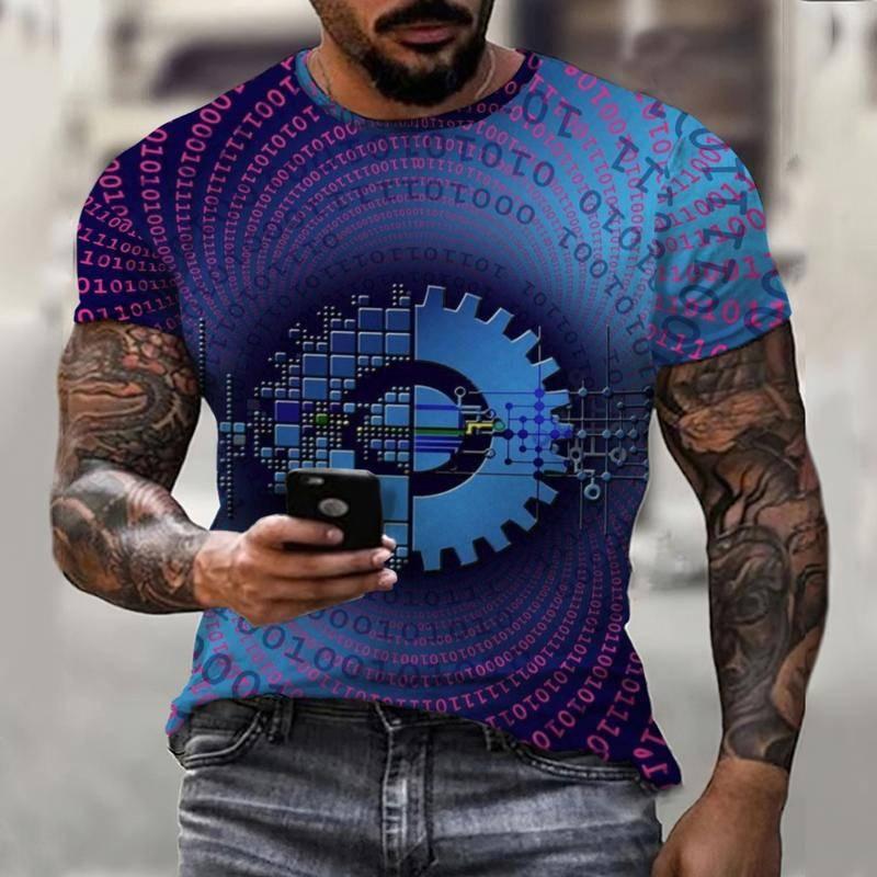 3D Men's and Women's Short sleeved Summer Street Fashion T-shirt