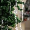 10-Piece Set: Transparent Acrylic Snowflake Icicle Christmas Decorations