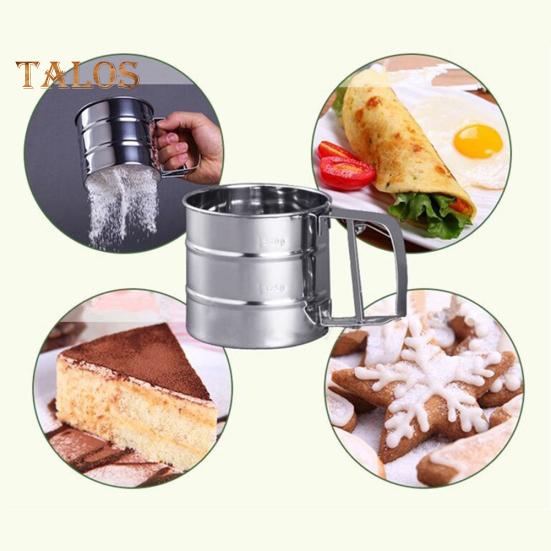 Stainless Steel Powder Flour Sieve Cup Mesh Strainer Baking Kitchen Gadget Tool Live City Fashion Home Decor
