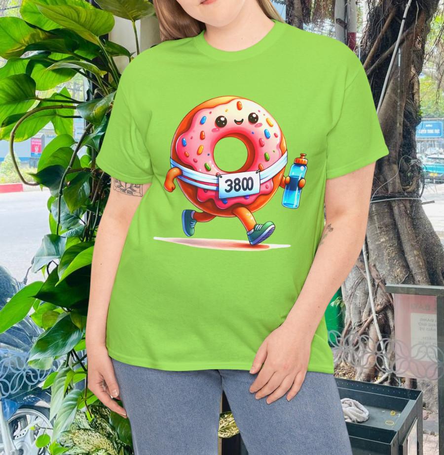 

Womens Running Funny Donut Workout Gym Fitness Donut Lover V-Neck T-Shirt M