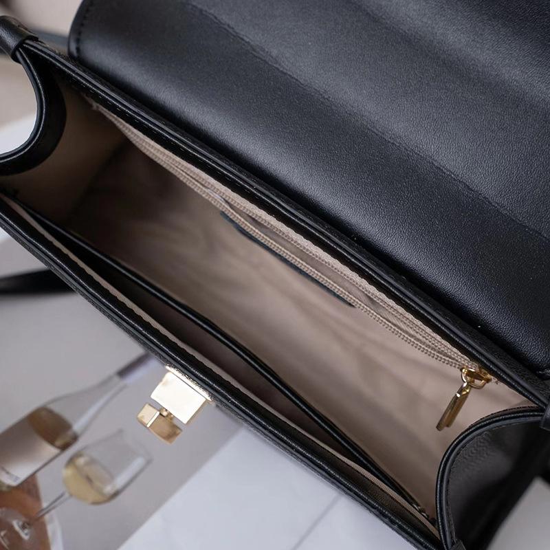 High-End Genuine Leather Women's Bag Autumn Winter 2025 New Trendy Cowhide Fashion Single Shoulder Crossbody Bag Stylish Handbag Kelly