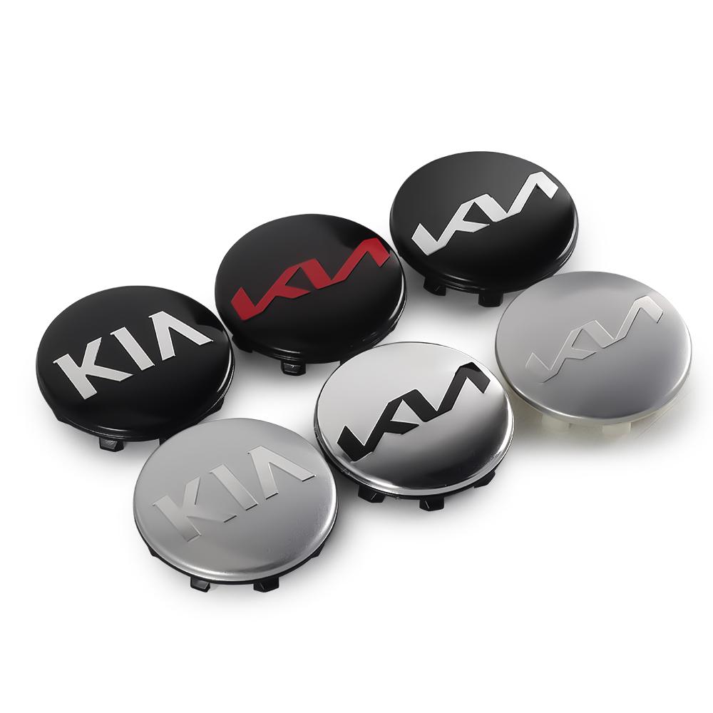 4 Stück 56mm Original Auto Styling Radnabenkappen Nabenkappen Abzeichen Zubehör für KIA Rio Ceed Sportage Cerato Soul Sorento Sonic