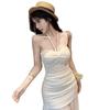 With chest pads, lace straps, neck straps, vest, women's pure desire Spice Girl one-word shoulder tube top