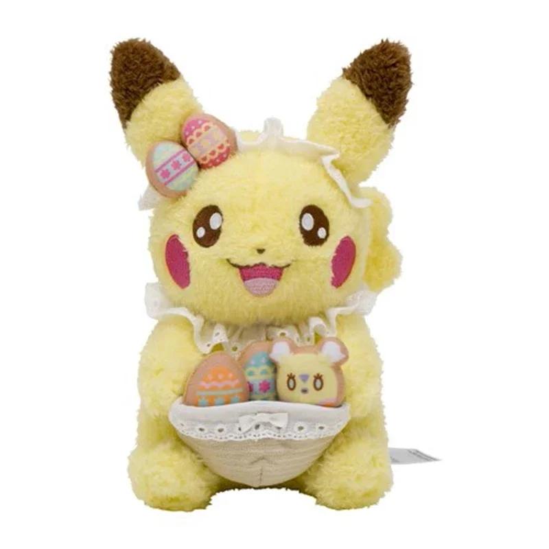 Plush Easter Series Pikachu Eevee Scorbunny Sylveon Ponyta Pawmi Plushies Toys Hobbies Kids Xmas Birthday Gifts