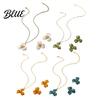 Minimalist Jewelry Set 2Pcs/Set Women Enamel Flower Charm Adjustable Beautiful