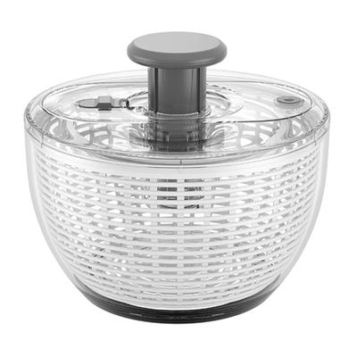 Salad Spinner 3.6/6L Large Capacity Vegetable Washer with Foldable Lid Transparent Salad Dryer Bowl Non-Slip Base One-Hand Operation Vegetable Spinner