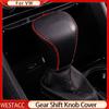 Echtes Leder Auto Schaltknauf Abdeckung für Volkswagen VW Tiguan L MK2 2017 - Gänge Manschetten