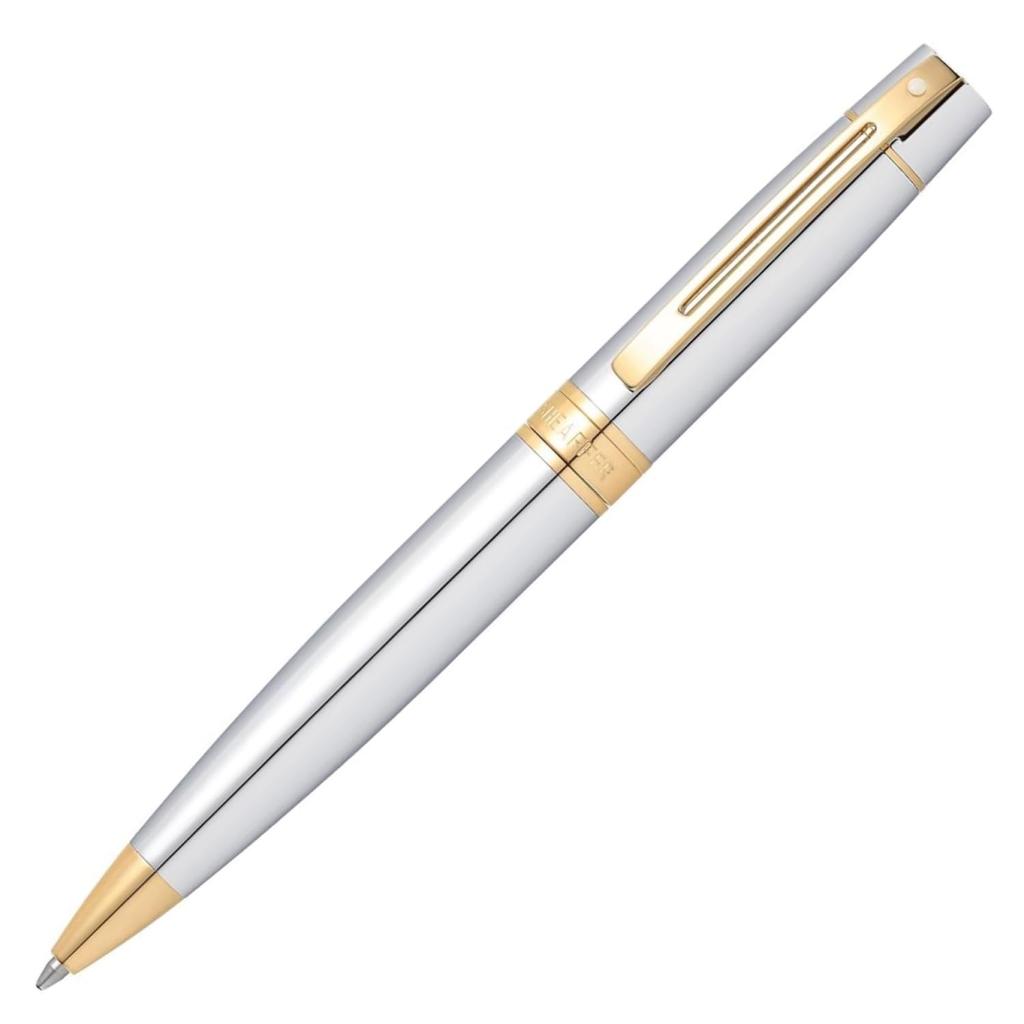 SHEAFFER Ballpoint Polished Chrome Officially Imported Pen, Oil-Based, 300mm, GTT, N2934251,
