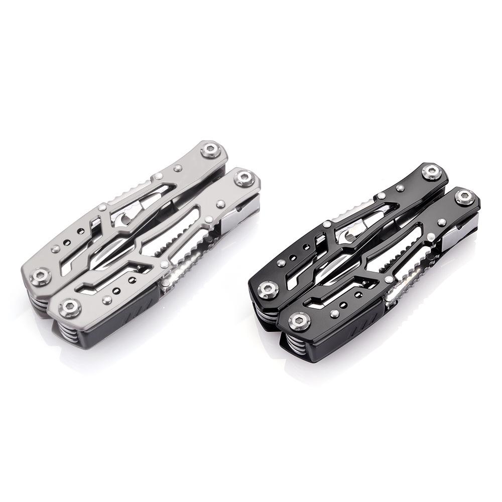 Portable All-Steel Multifunctional Pliers: Compact Outdoor, Vehicle-Mounted Emergency Tool & Wrench.