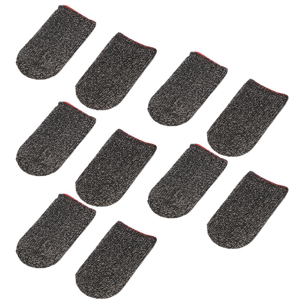 10 Stück Fingerlinge für Gaming Nylon Atmungsaktiv Schweißhemmend Touchscreen Daumenling Gaming Handschuhe für Handyspiel