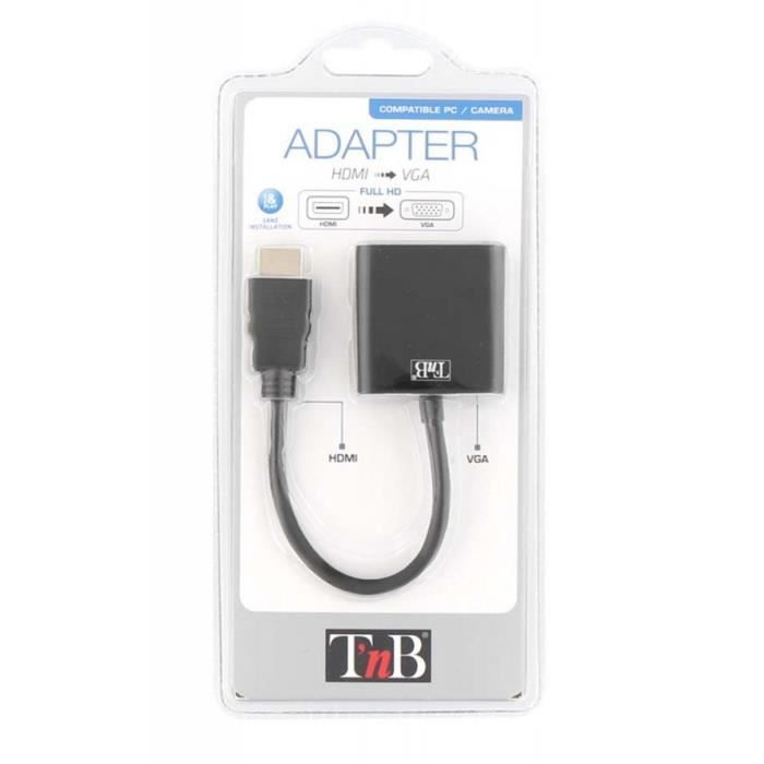T'nB - Adaptateur HDMI Vers VGA - Noir - HDMIVGA
