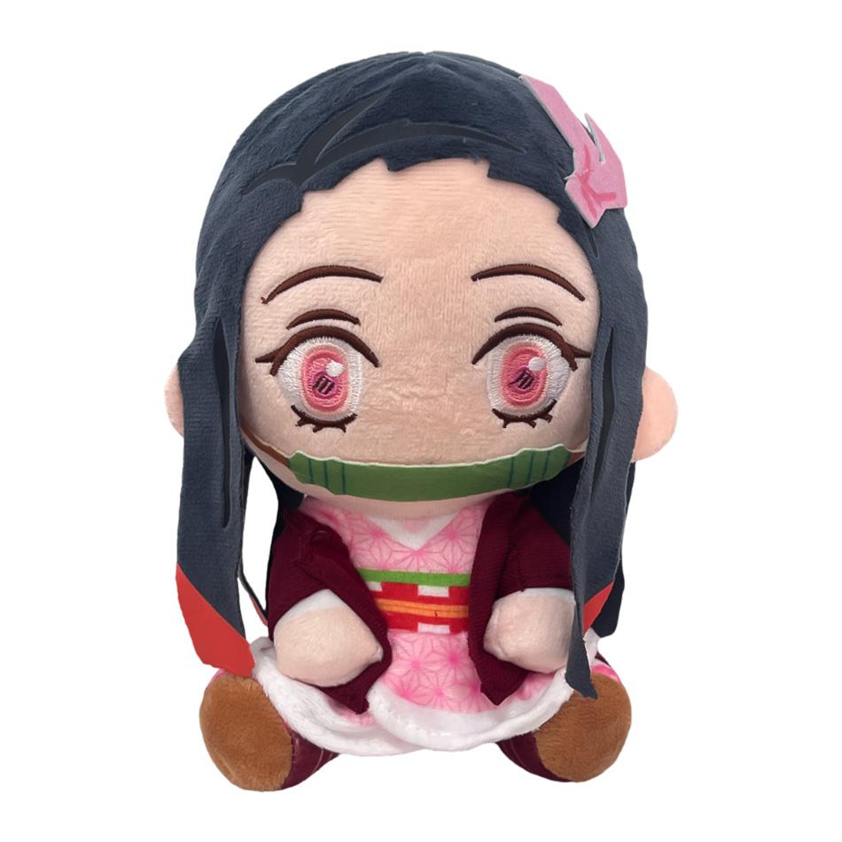 18Cm Japanese Devil Killer Plush Toy Cute Doll Anime Figure Kamado Tanjirou Agatsuma Zenitsu  Pvc Model Toy Desktop Ornament