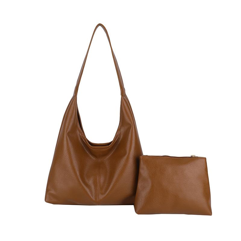 Leisure Large Capacity 2025 Autumn New Armpit Shoulder Bag Lazy Style Simple Fashion Commuter Tote Bag