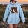 Women Fashion O Neck Long Sleeve Printed Top Hoodie Sweatshirt