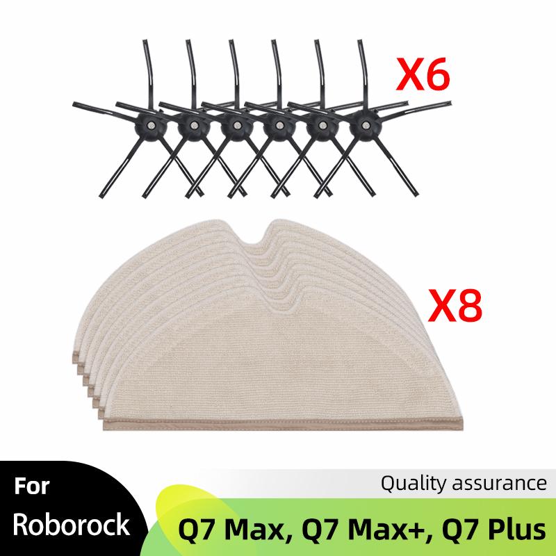 Passend für Xiaomi Roborock Q7 Max / Q7 Max+ / T8 Roboter Staubsauger Ersatzteile Haupt- Seitenbürste Hepa Filter Mopp Tuch Zubehör