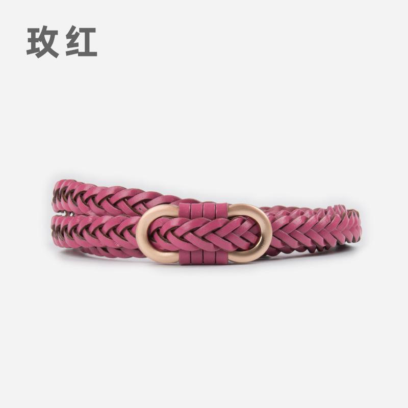 Dámský pletený retro pásek pro všechna roční období k svetru, sukni, džínům, dámským kalhotám, nepředěrovaný pásek