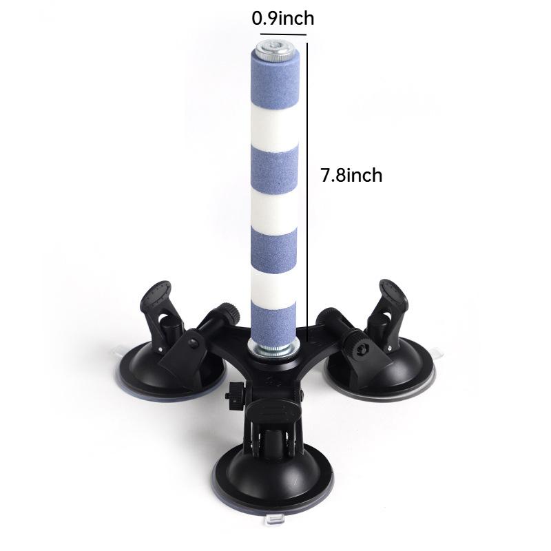 Suction Cup Bird Perch Quartz Sand Trimming Paws Triple Powerful Suction Cups Ideal Bird Window Perch for Any Smooth Surface