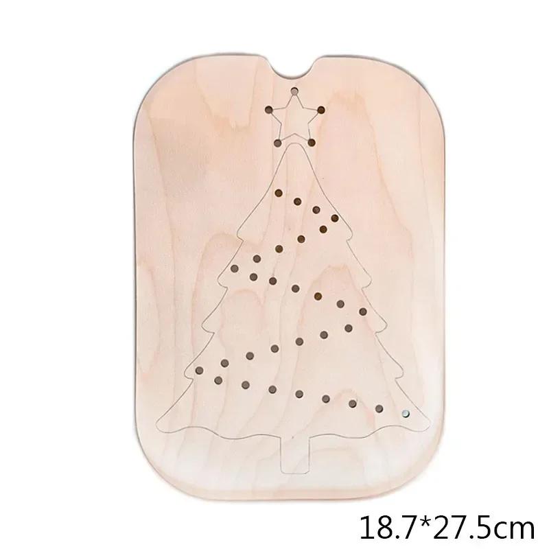 Children's Montessori Sensory Tray Board Game Wooden Christmas Tree Acorn Color Sorter Early Education Training Educational Toys