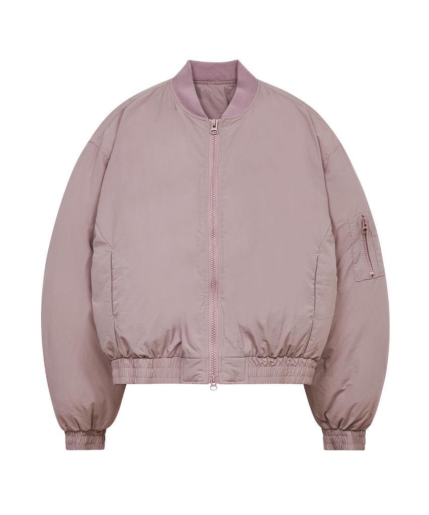 Ironyporno Whiteline 86-Iro300 Padded Ma-1 Oversized Short Padded Jacket Deep Pink
